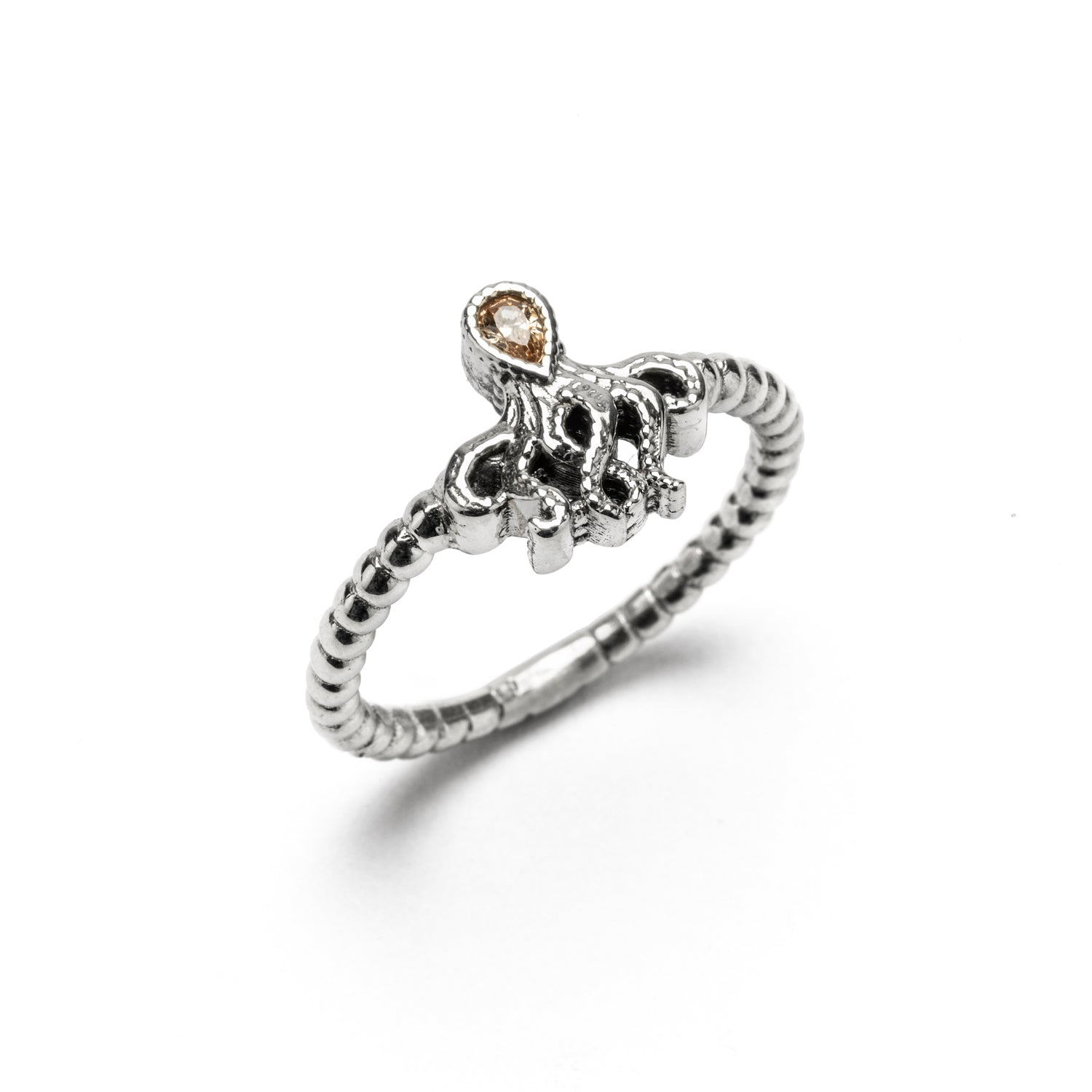 Anillo Plata Pulpo