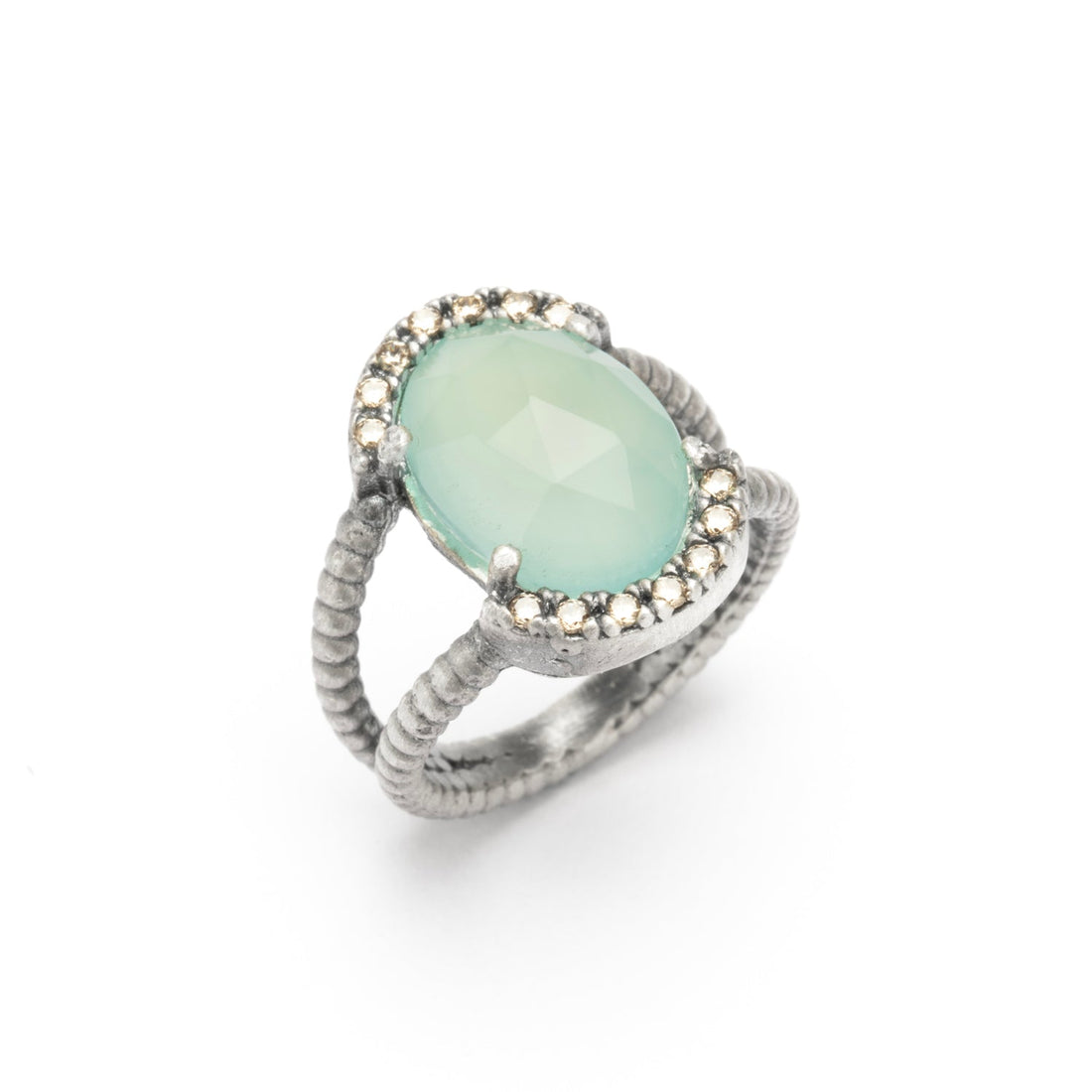 anillo plata calcedonia, circo cava