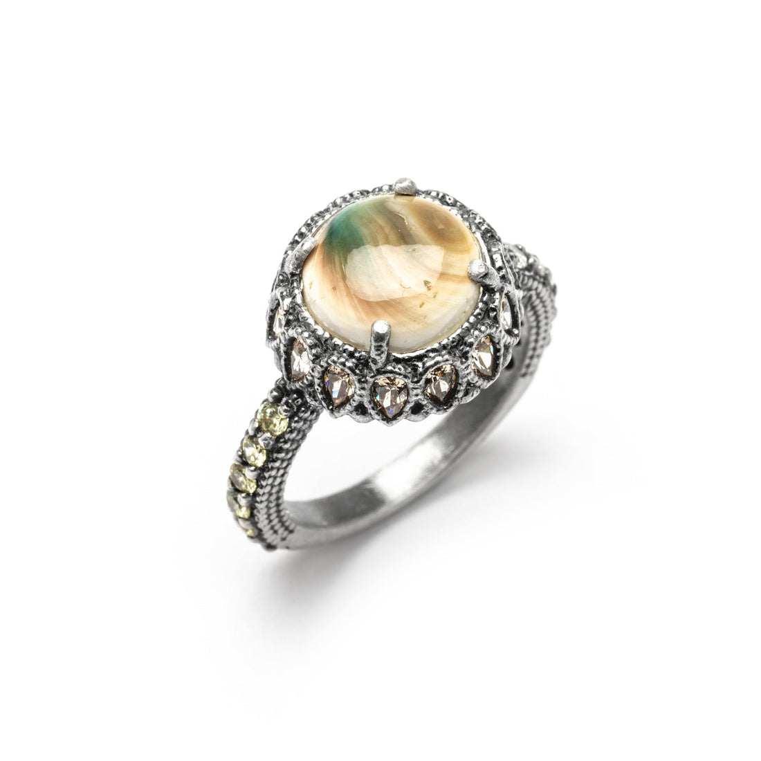 anillo plata Shiva redonda gotas cava