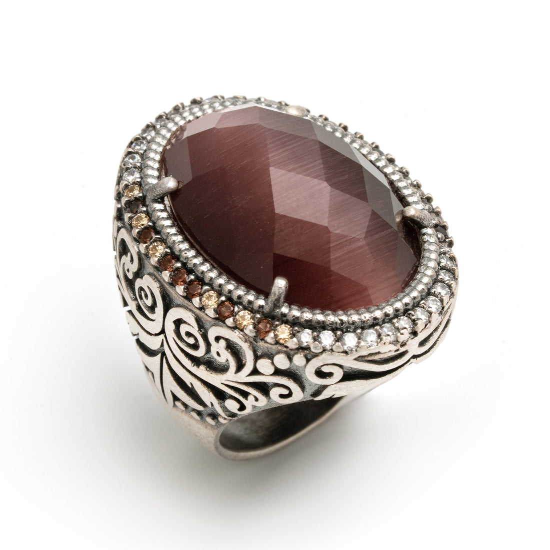Anillo plata ojo de gato