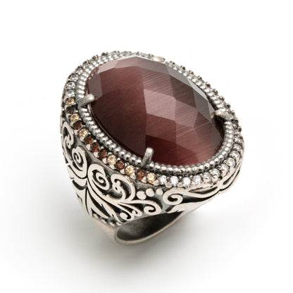 Anillo plata ojo de gato