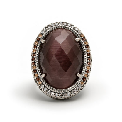Anillo plata ojo de gato