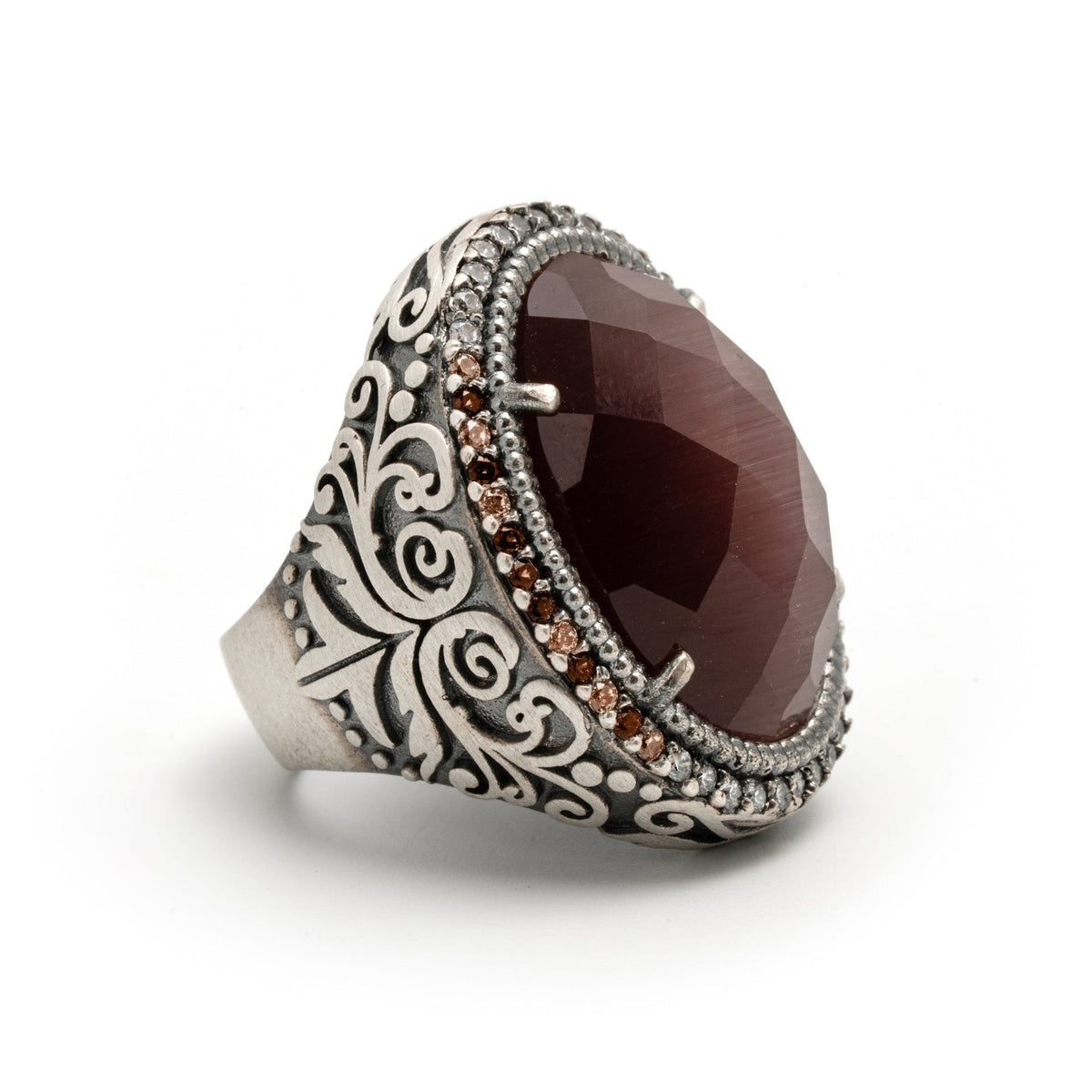 Anillo plata ojo de gato