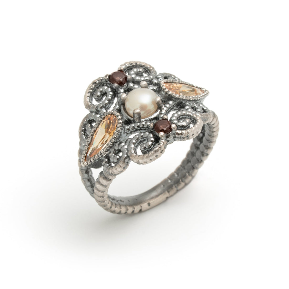 Anillo plata filigrana