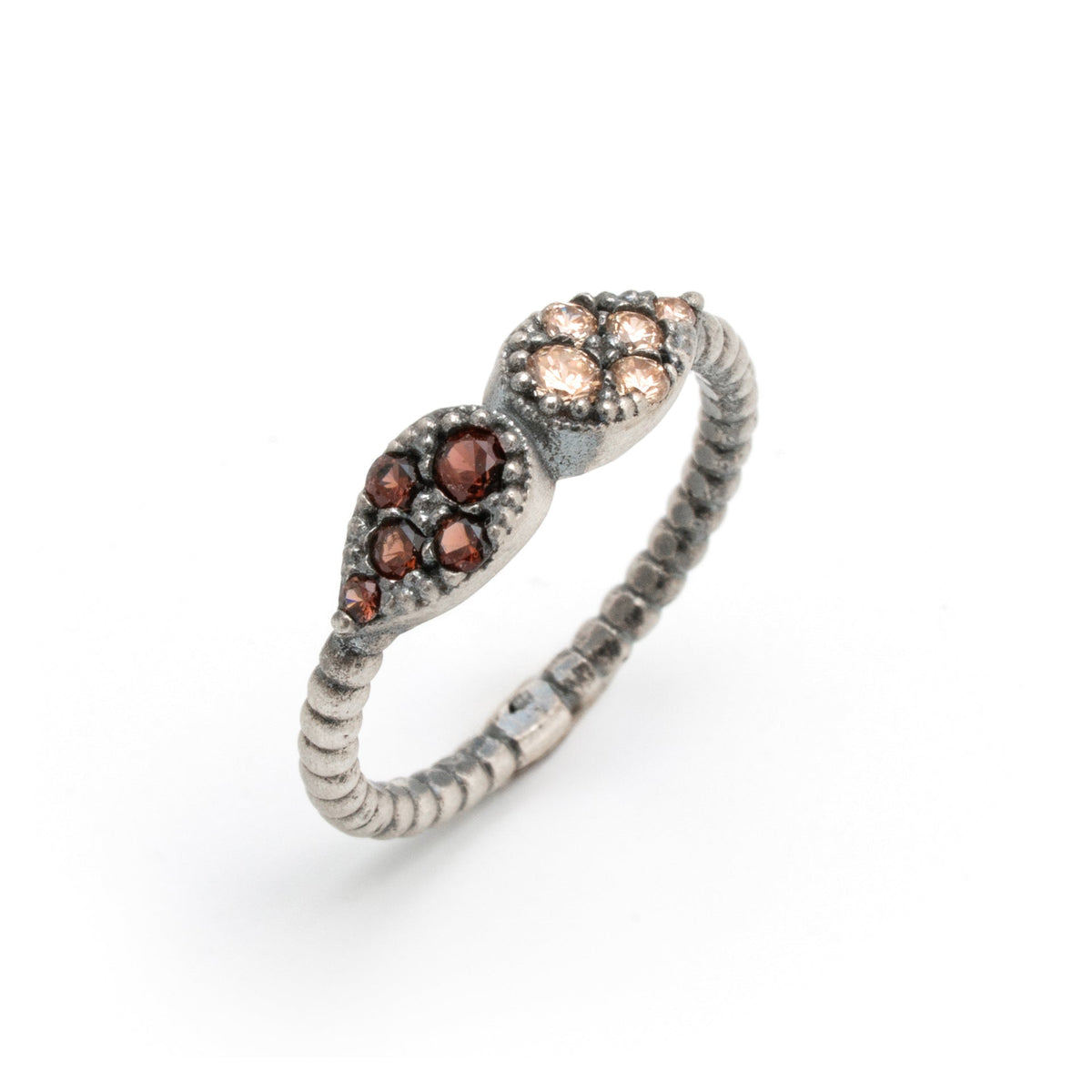 Anillo plata dos gotas