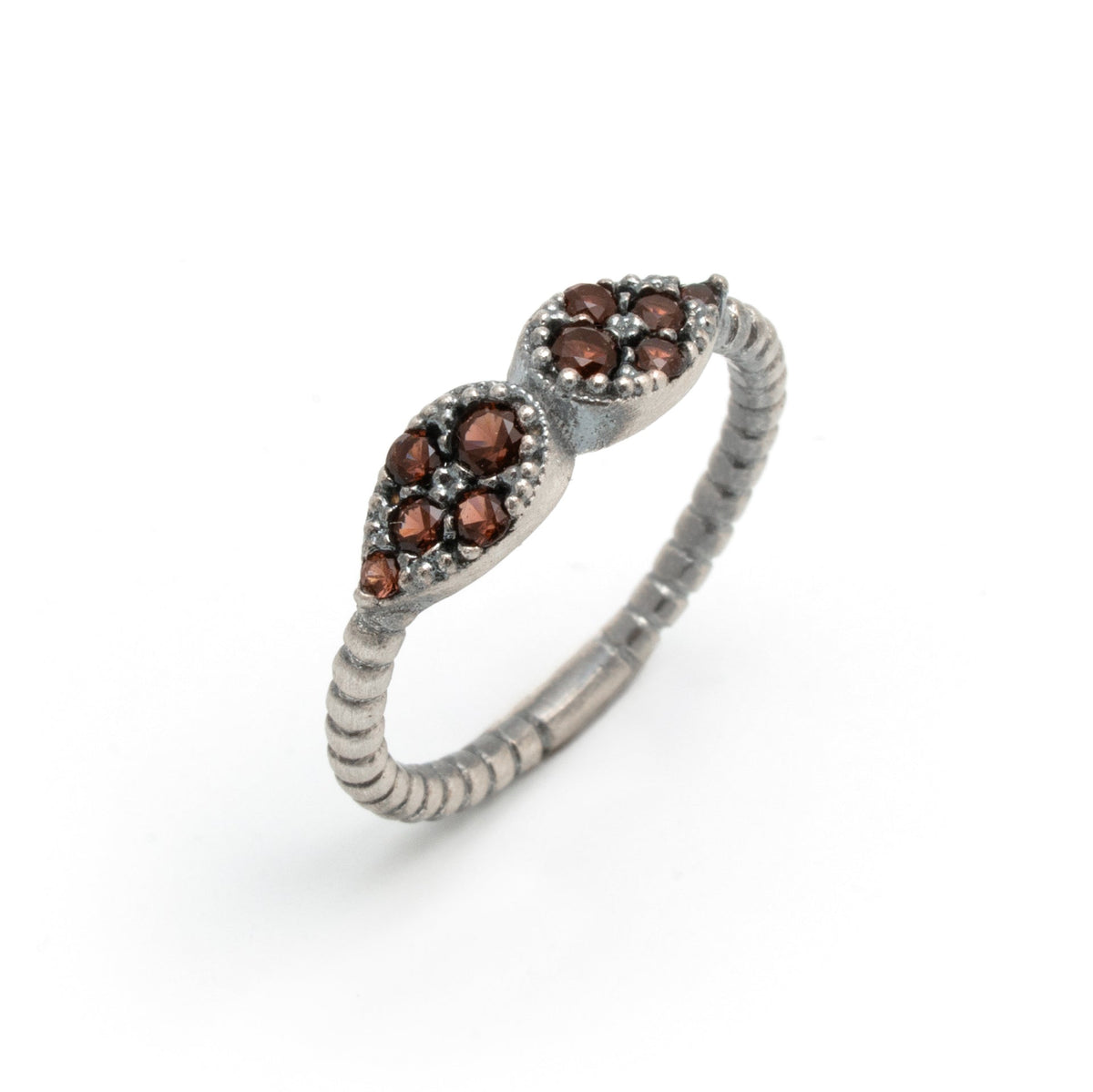 Anillo plata dos gotas