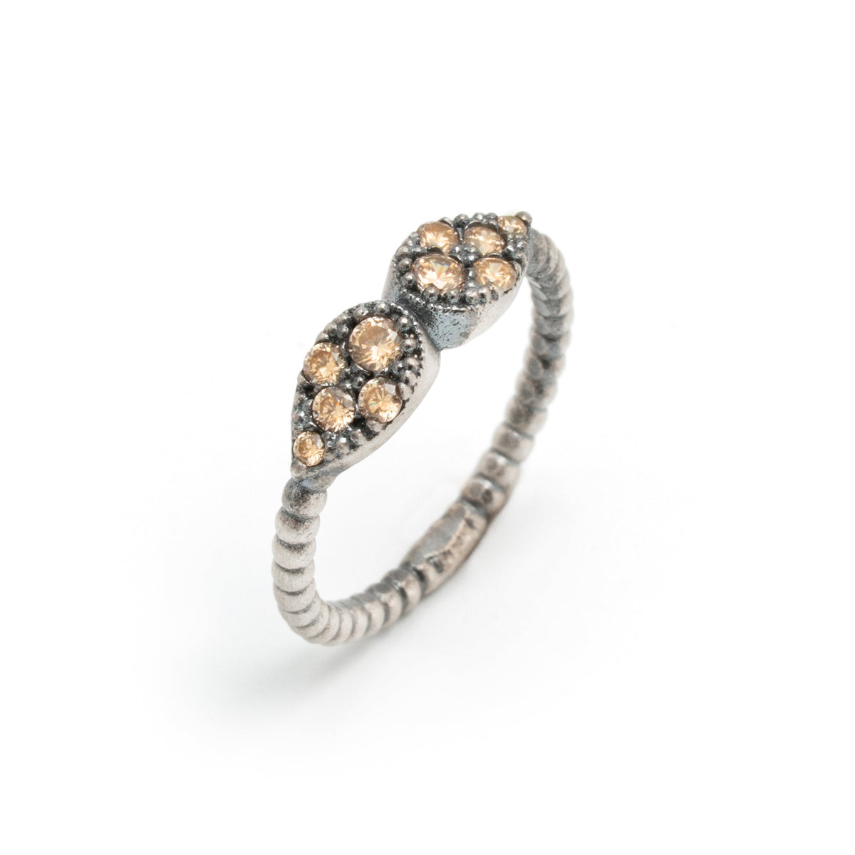 Anillo plata dos gotas