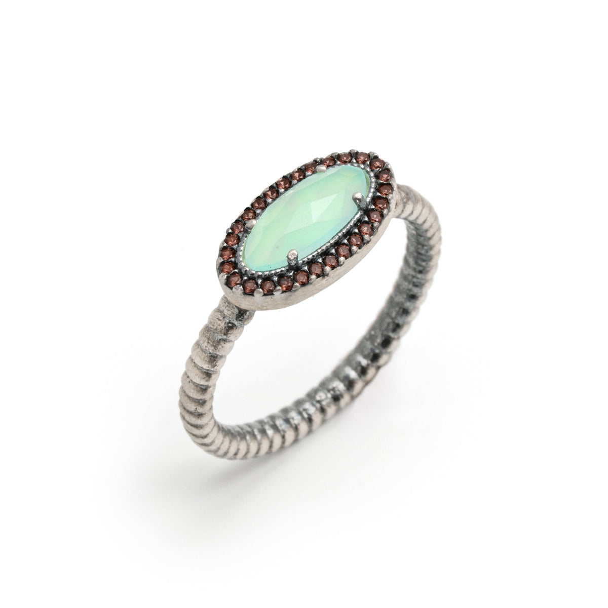 Anillo plata peq calcedonia