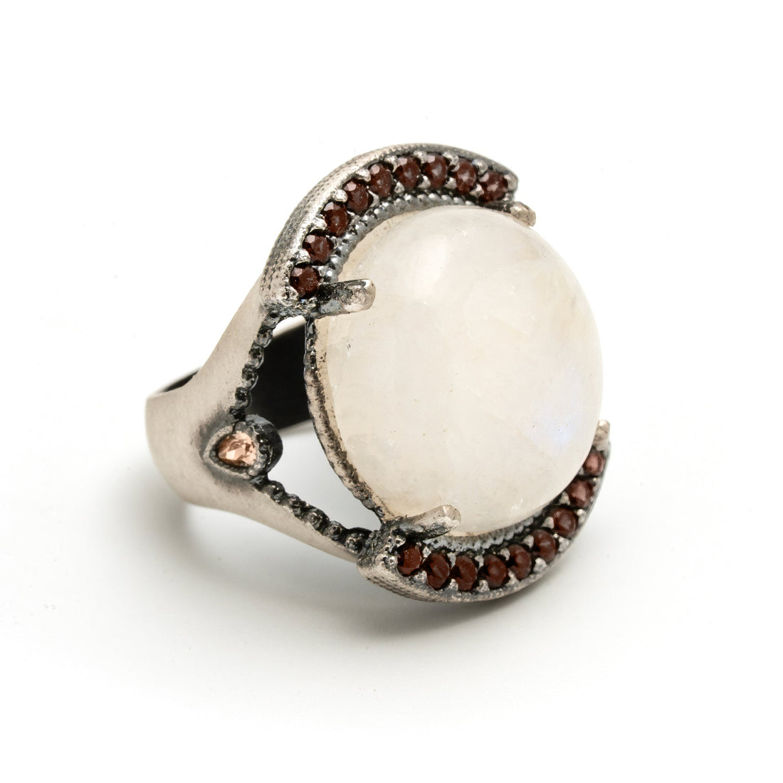 Anillo grande plata piedra luna