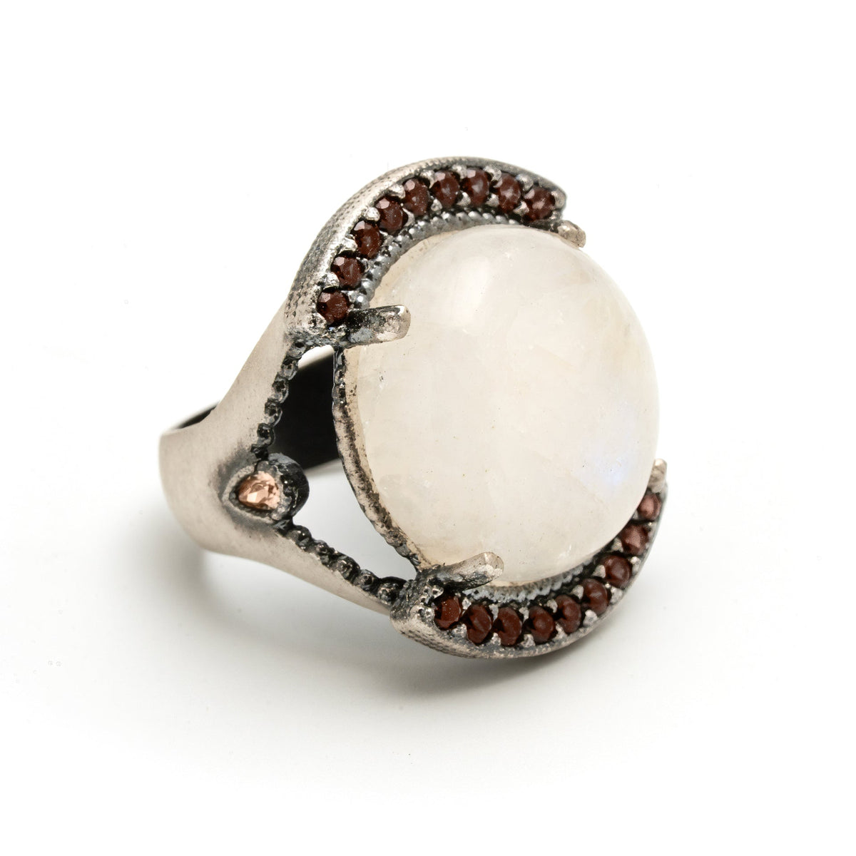 Anillo grande plata piedra luna