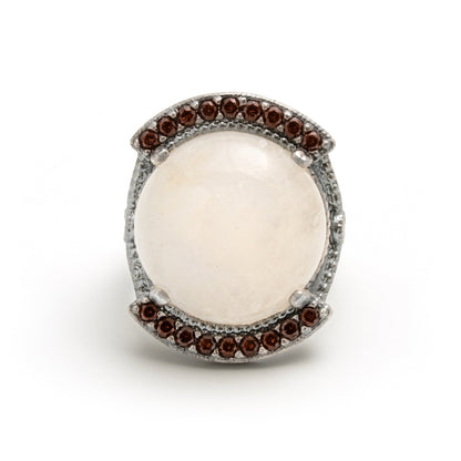 Anillo grande plata piedra luna