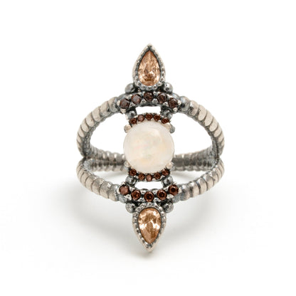 Anillo plata piedra luna