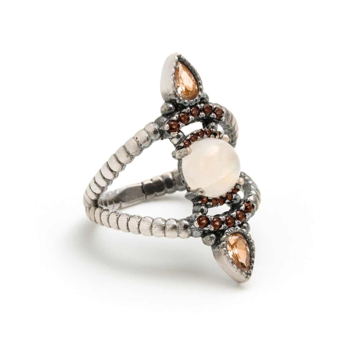 Anillo plata piedra luna