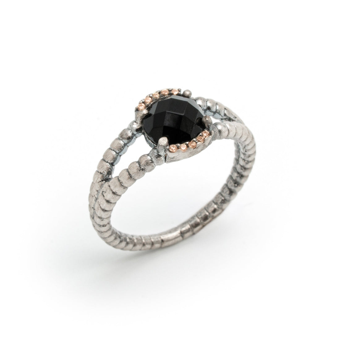 Anillo peq plata ónix