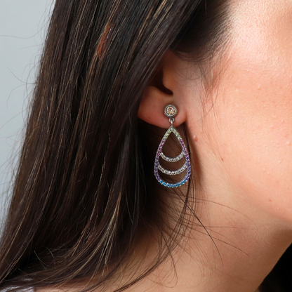 Pendientes Plata Triple Gota