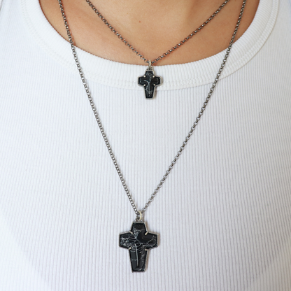 Colgante Grande Cruz Plata