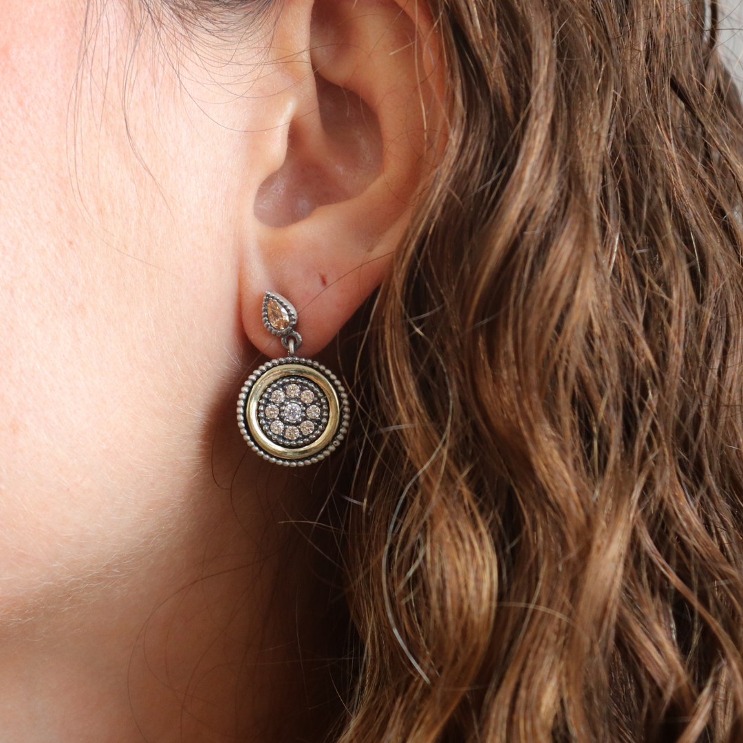 Pendientes Plata y Bronce