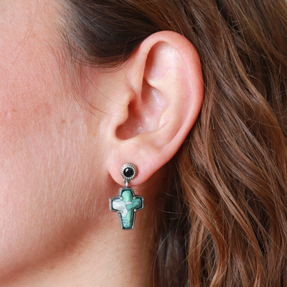 Pendientes Plata Cruz