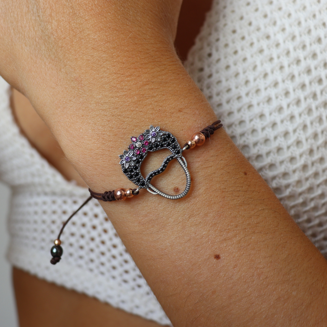 Pulsera Frida Plata Macramé