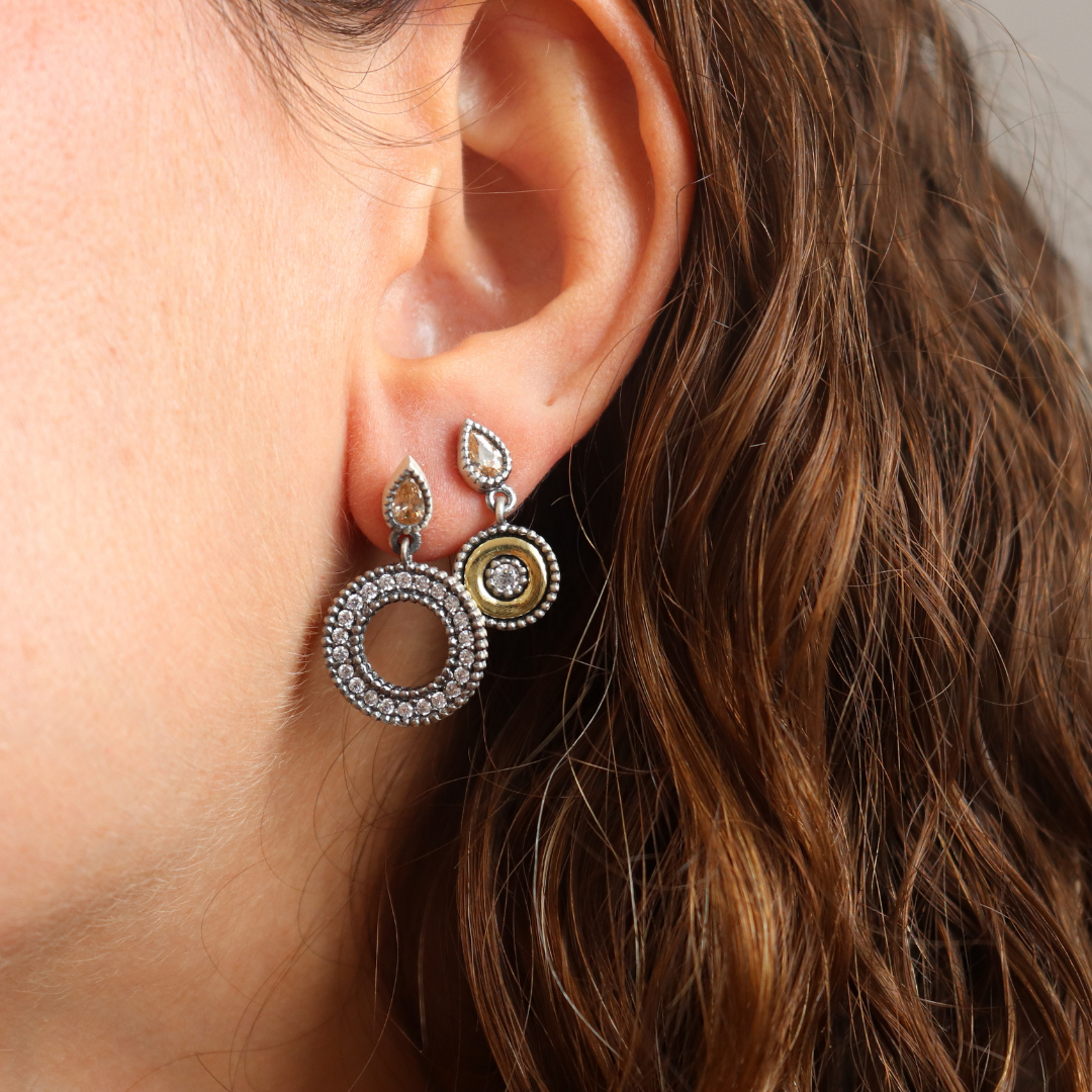 Pendientes Plata y Bronce