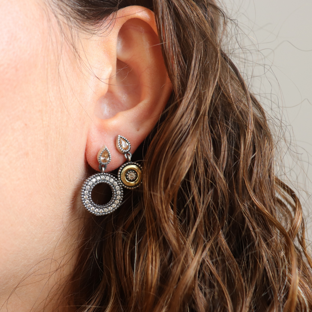 Pendientes Pequeño Plata Aro Ondulado