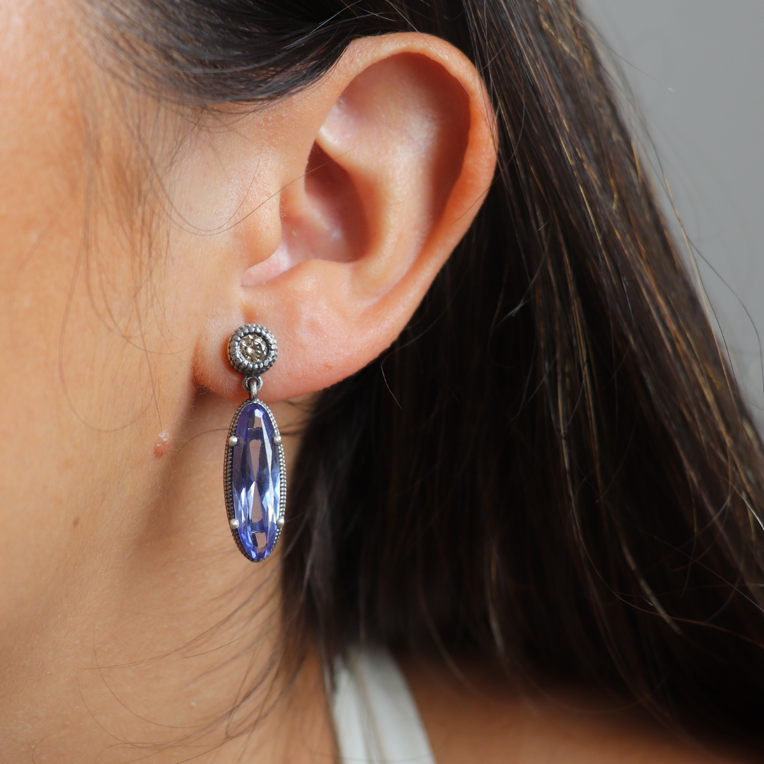 Pendientes Plata Circonita Oval