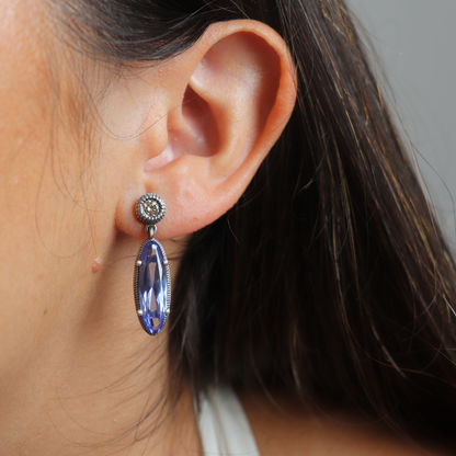 Pendientes Plata Circonita Oval