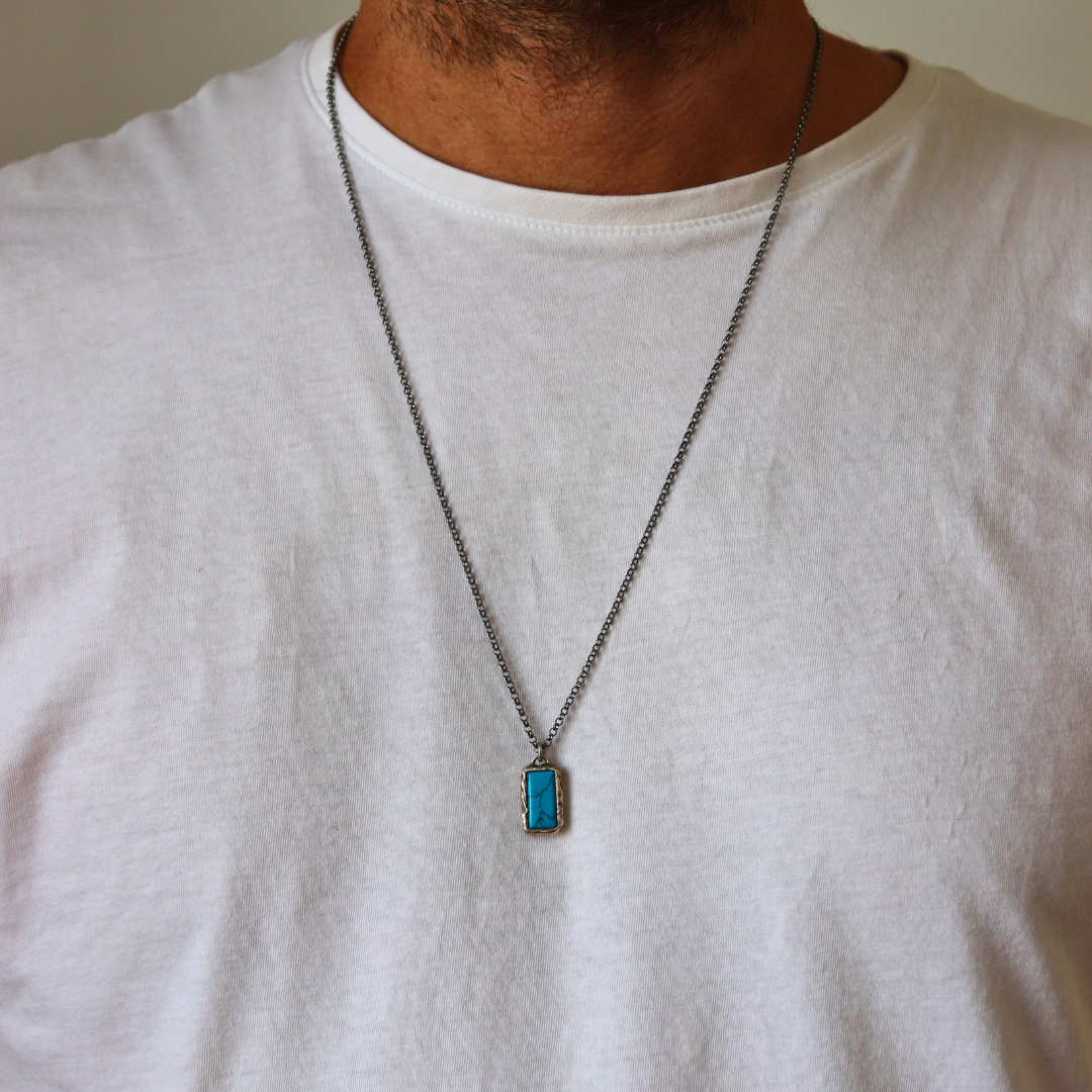 Colgante Plata Rectangular
