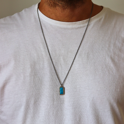 Colgante Plata Rectangular