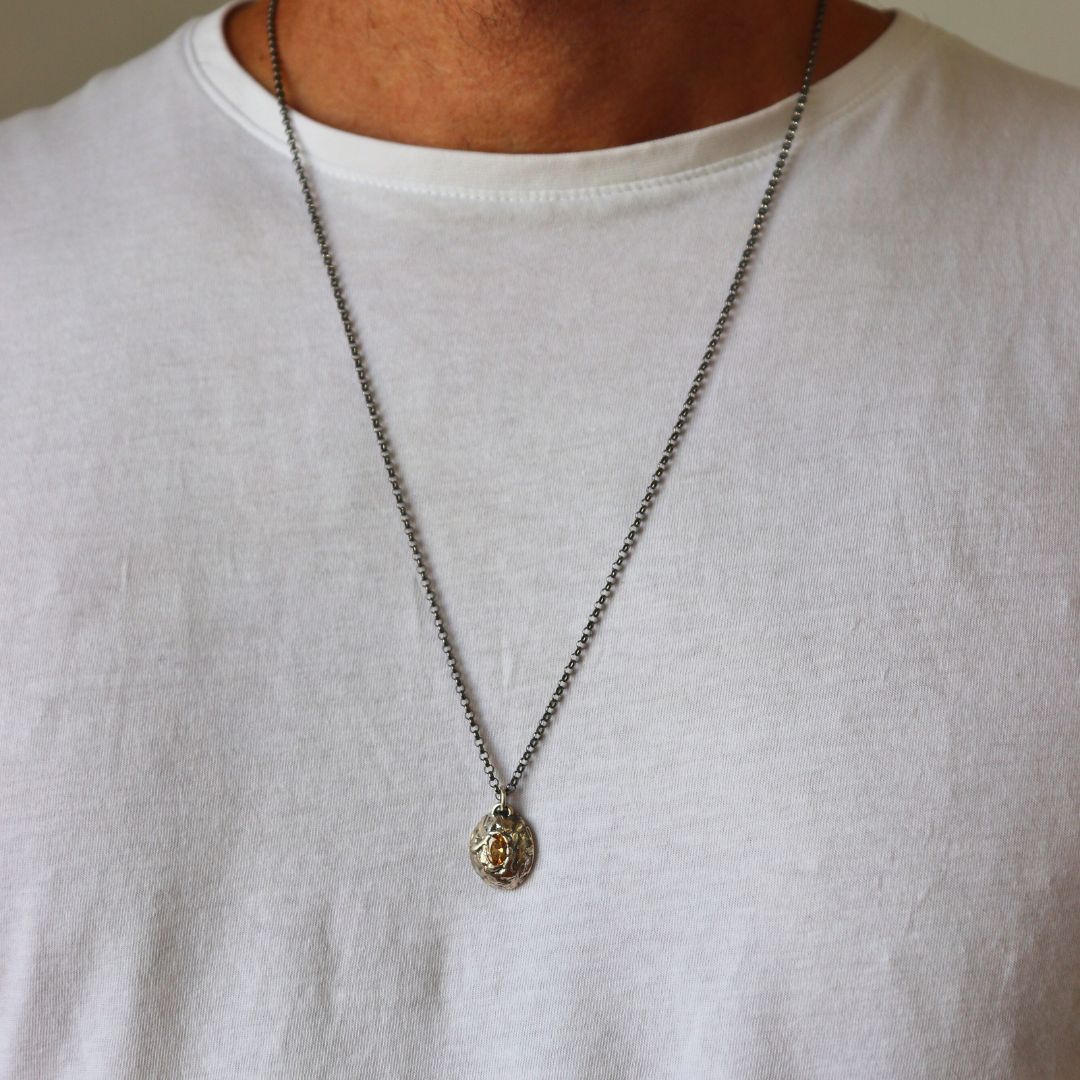 Colgante Plata Circonita Cava Oval