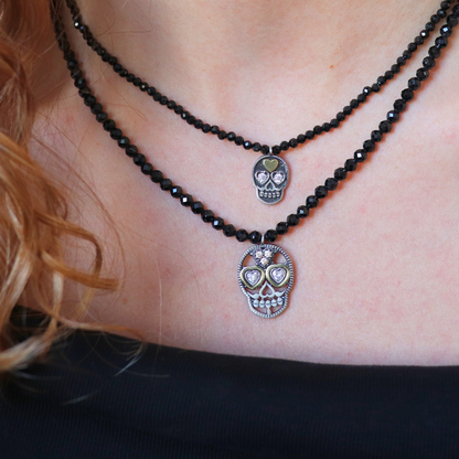 Colgante Plata y Bronce Calavera Pequeño