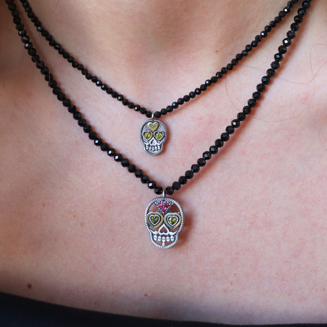 Colgante Plata y Bronce Calavera