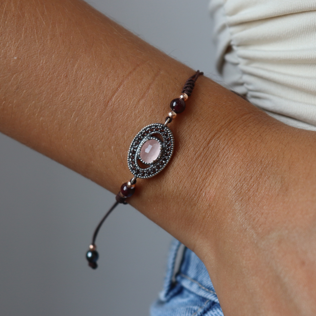 Pulsera Plata Macramé Orla Circonitas