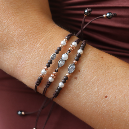 Pulsera Plata Macramé