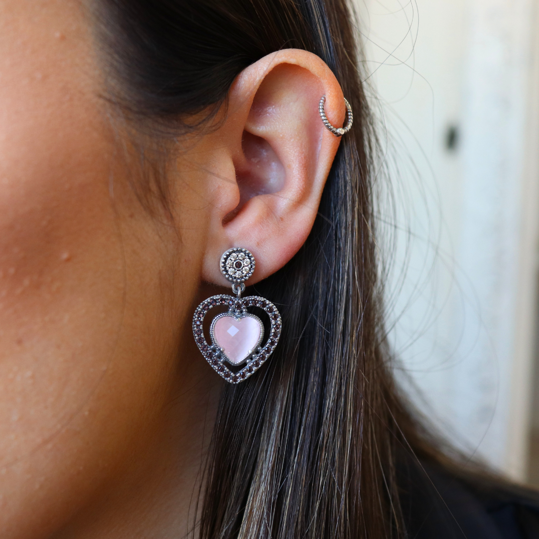 Pendientes Plata Corazón