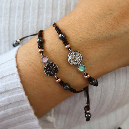 Pulsera Plata Macramé Pavé Criconitas