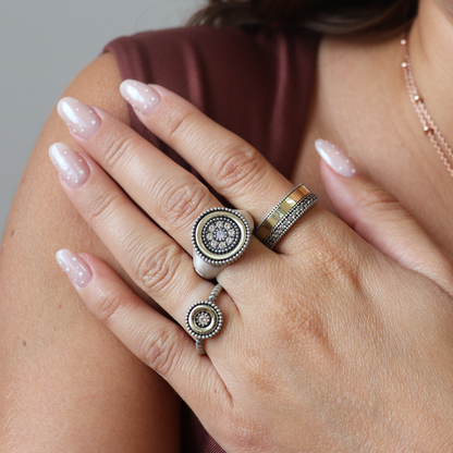 Anillo Plata Bronce Circonitas