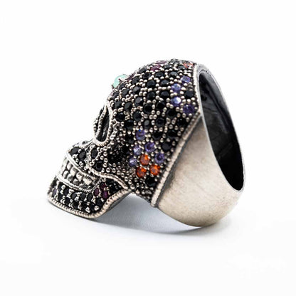 Anillo Calavera Grande Plata