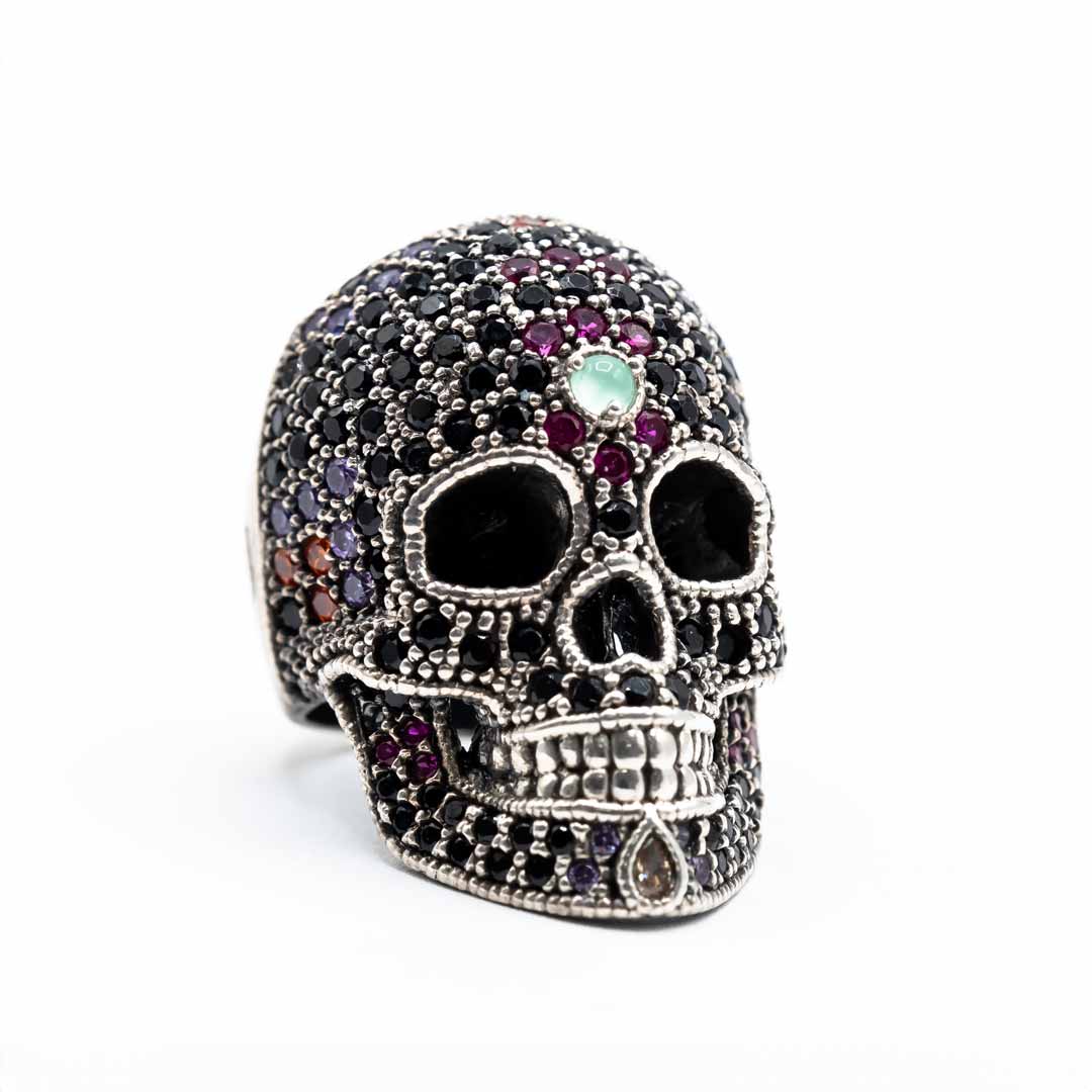 Anillo Calavera Grande Plata