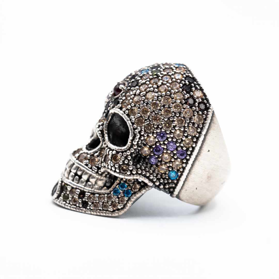 Anillo Calavera Grande Plata