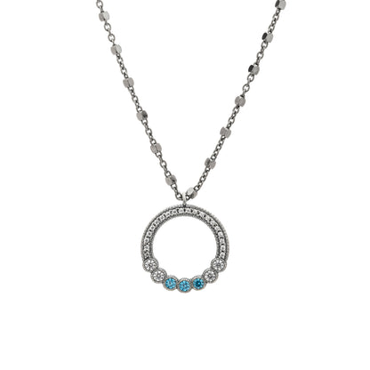 Colgante Plata Aro de Circonitas