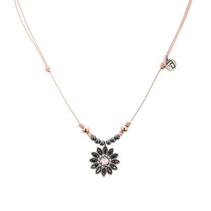 Colgante Plata Macramé Navettes