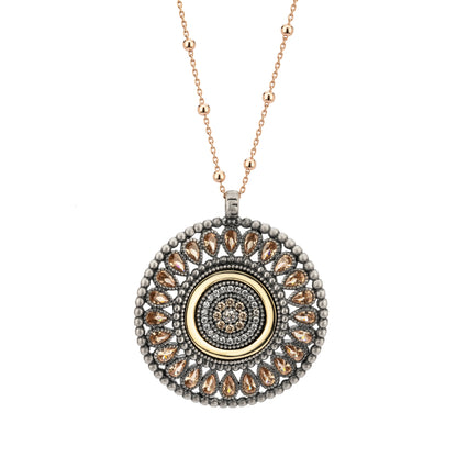 Colgante Grande Plata y Bronce