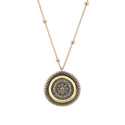 Colgante Mediano Plata y Bronce