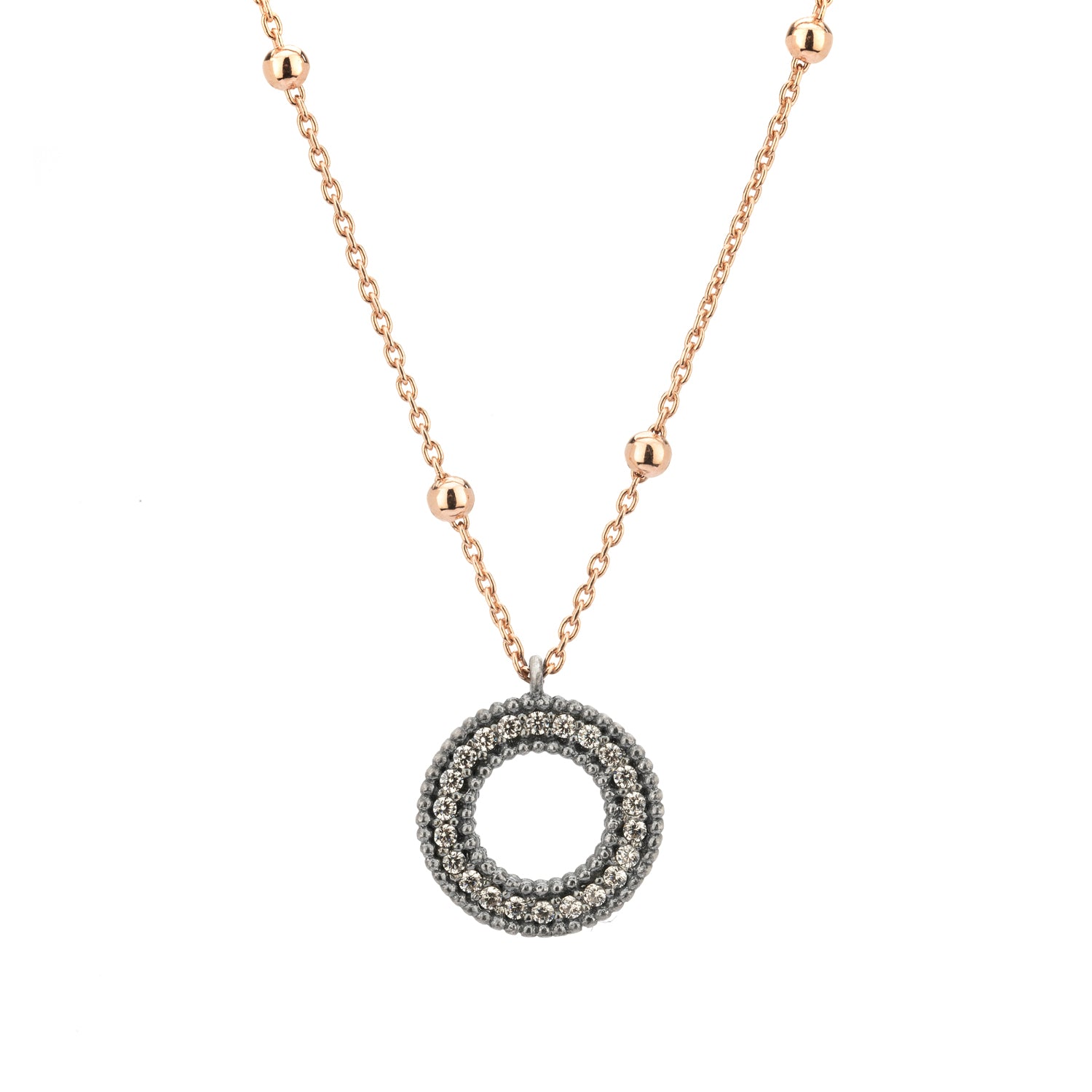 Colgante Pequeño Plata Aro Ondulado