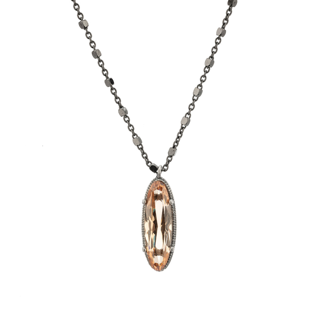 Colgante Plata Circonita Ovalada