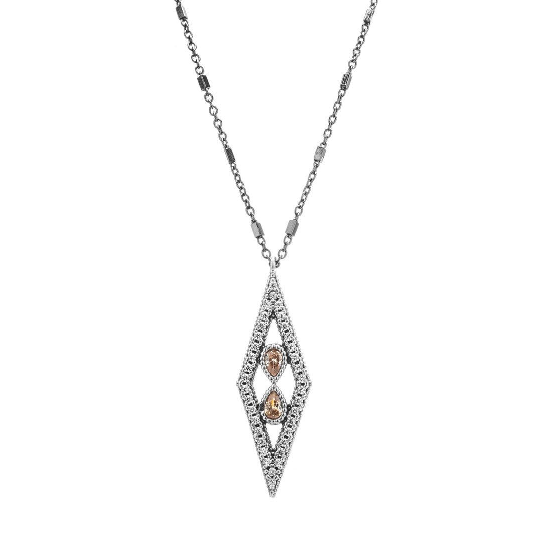 Long Rhombus Silver Pendant