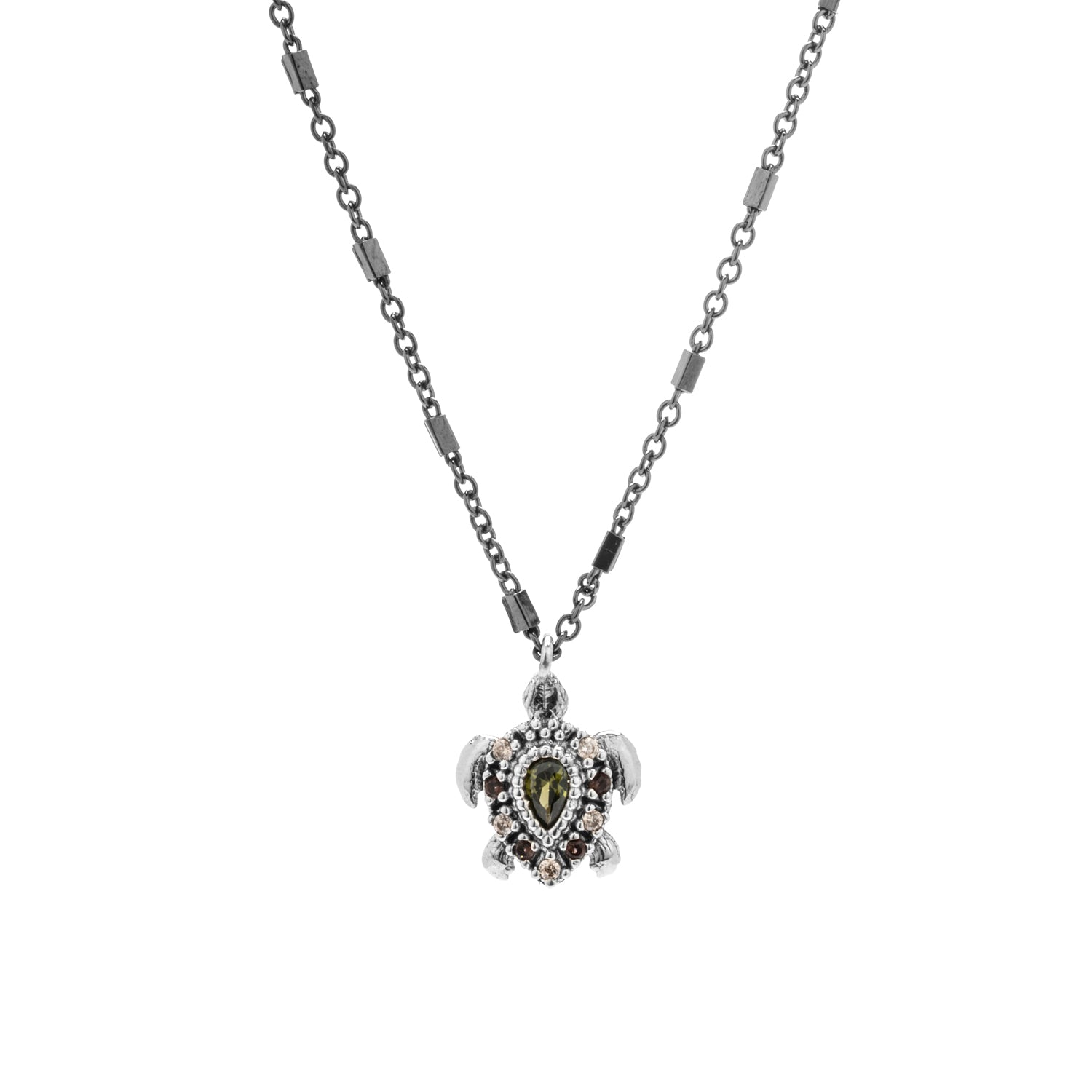 Colgante Plata Tortuga Pequeña Circonitas