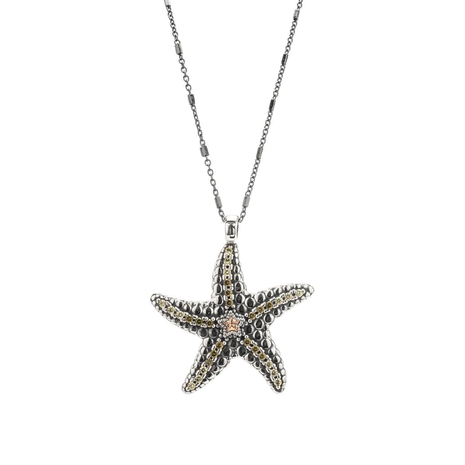 Large Silver Starfish Pendant