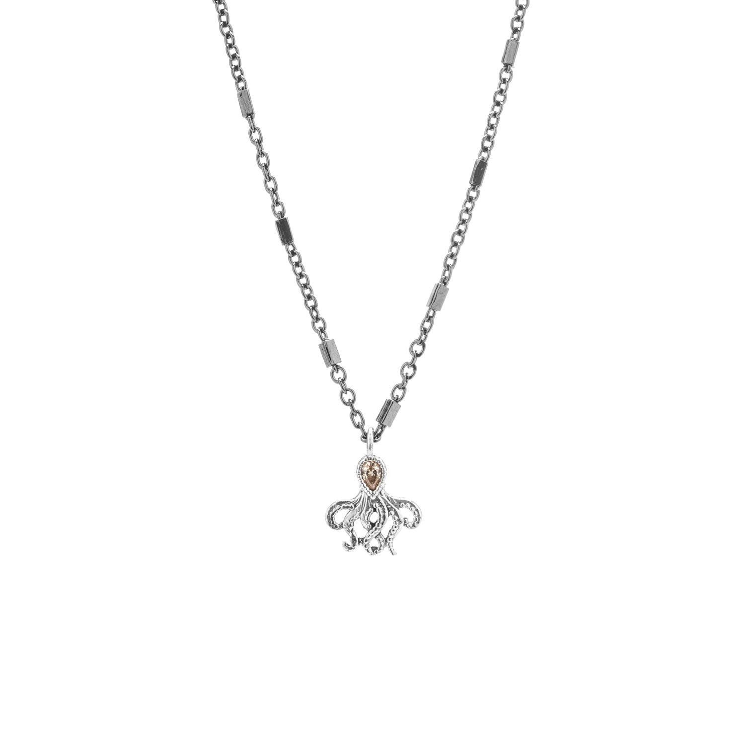 Mini Octopus Silver Pendant